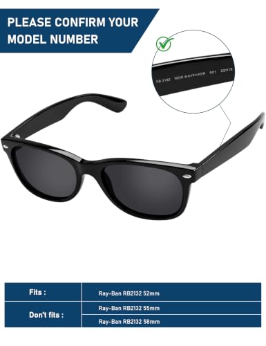 Image of LenzReborn High-impact Polarized Lens Replacement for RayBan Wayfarer RB2132 55mm /52mm /58mm Sunglass