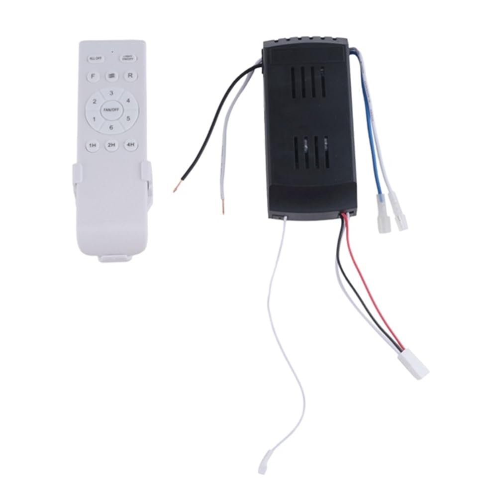 Kit de Mando a Distancia Universal para Ventilador de Techo 40W con Función de Temporización a 6 Velocidades para el Reemplazo de los Mandos a Distancia de los Ventiladores de Techo DC y las