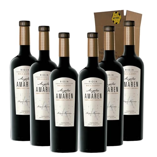 Ángeles de Amaren - Ideal para Maridar con Carne y Comida Mediterránea - Pack 6 Botellas 75cl