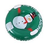 Bonhomme de neige : le tube à neige décoratif au design de bonhomme de neige amplifie tout rassemblement de tubes coulissants en plein air, ravissant les enfants et les adultes avec son thème unique, luge gonflable de ski, luges pour la neige