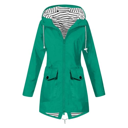 Veste de pluie à capuche femme coupe-vent ample contre le mauvais temps