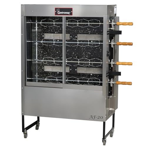 Frangueira de Espeto Giratório AF-20 G2 Gastromaq- Para 20 Frangos C/Queimador Infravermelho GLP