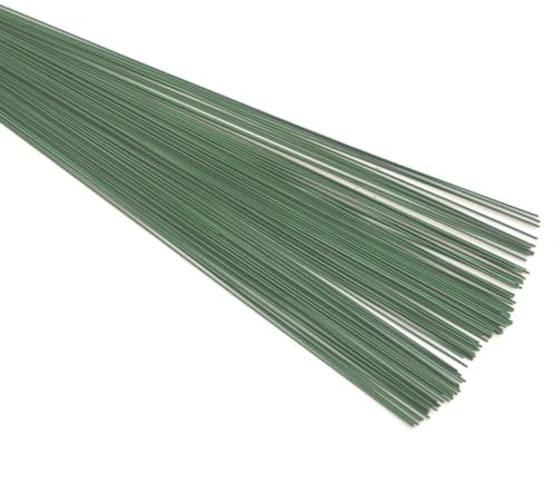 FLORIST, FLORAL GREEN STUB WIRE Floral Green Stub Wire. Flower Arranging Accessories, Craft Wire, Wreath Making Supplies, Modelling Wire. (10 Inch - 25cm) (1, 20 Gauge, 80g)