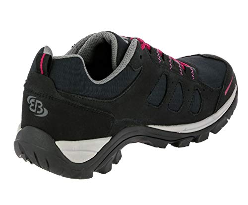 Brütting MOUNT FRAKES LOW Damen Trekking- & Wanderhalbschuhe, Schwarz/ Pink, 38 EU