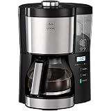 Melitta Filter Coffee Machine, Look V Timer Model, Stainless Steel, 21 x 24 x 33.5 cm, Black, Art. No. 6766591