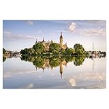 artboxONE Poster 90x60 cm Städte Schlossinsel Schwerin - 
