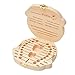 Baby Girl Teeth Keepsake Box Wooden Tooth Fairy Box, Child Kids Tooth Storage Holder Organizer (Girl)