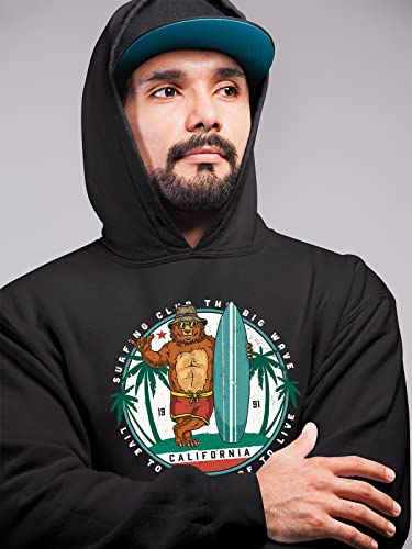 Sweat à capuche vintage homme OM3 Cali Bear California pull