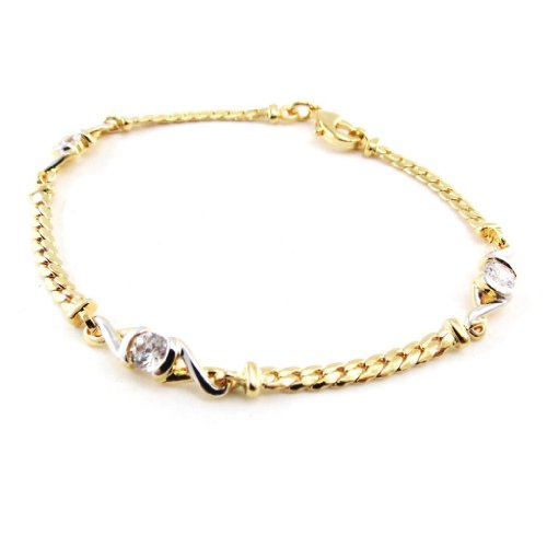 Altesse [F0075] - Oro pulsera plateado 'Déesse' bicolor.