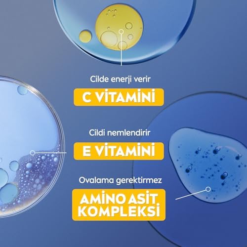 NIVEA Micellar Aydınlatıcı Makyaj Temizleme Suyu 400 ml,Suya Dayanıklı Makyajı Çıkarır,Ovalama Gerektirmez,Serum İçerikli,C Vitamini,E Vitamini, - Görsel 4