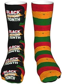 883 Compression Socks Black History Month Crew Socks Non Slip Athletic Socks Comfort Calf Socks For Walking Jogging Trekking 40cm