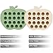 PandaEar 2 Pack Baby Breastmilk Popsicle Molds, Silicone Nibble Freezer Tray, Baby Fruit Food Feeder Teether Tray, 19 x 0.2 oz Baby Food Storage Container for Homemade Baby Food -Green&Tan