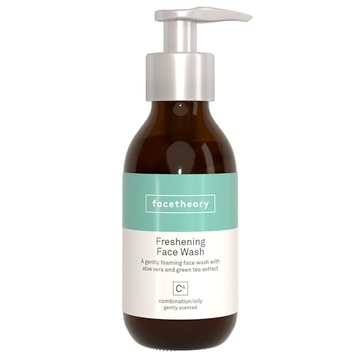 facetheory Freshening Face Wash C4 - Combination Skin Facial Cleanser, Foaming Face Wash With Aloe Vera and Green Tea Extract, Vegan and Cruelty-Free, Made in the UK | Scented | 140 ml