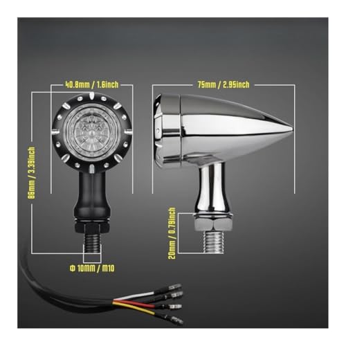 Indicateur Direction Clignotants LED Pour Motos Trajets Nuit - 4