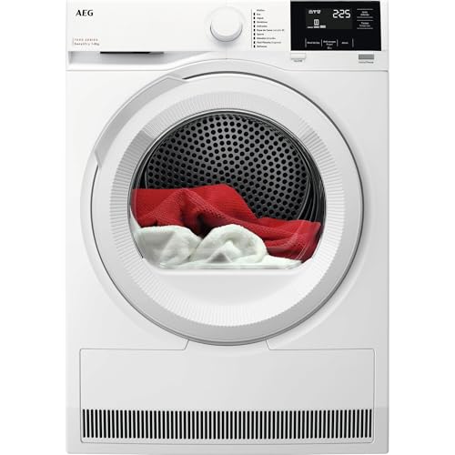 AEG TR718EAOB – Secadora con Bomba de Calor Serie 7000 SensiDry, 8 kg, Secado Delicado a Baja Temperatura, Cuidado de las Prendas, Alta Eficiencia Energética