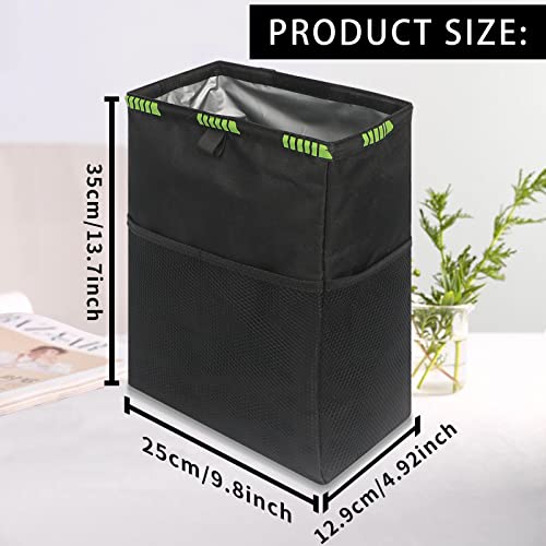 Image of Homelove Hanging Car Trash Can with 4 Storage Pockets, Waterproof Leakproof Oxford Auto Garbage Bag, Adjustable Garbage Bag, Foldable Car Trash Bin Fit for Truck, SUV, Home, Office