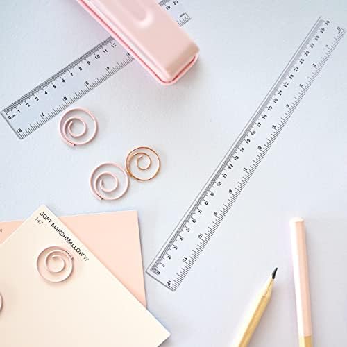 3 PCS Plastic Ruler Set, Clear Ruler Transparent Straight Ruler Shatter Resistant Ruler Shatterproof Ruler 6 8 12 Inches(15 20 30cm) Measuring Ruler Tool for Student School Office Teaching Ruler