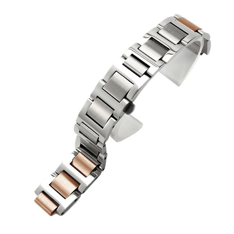 Bracelet montre pour Cartier Ballon Bleu acier inoxydable maillons polis haut de gamme