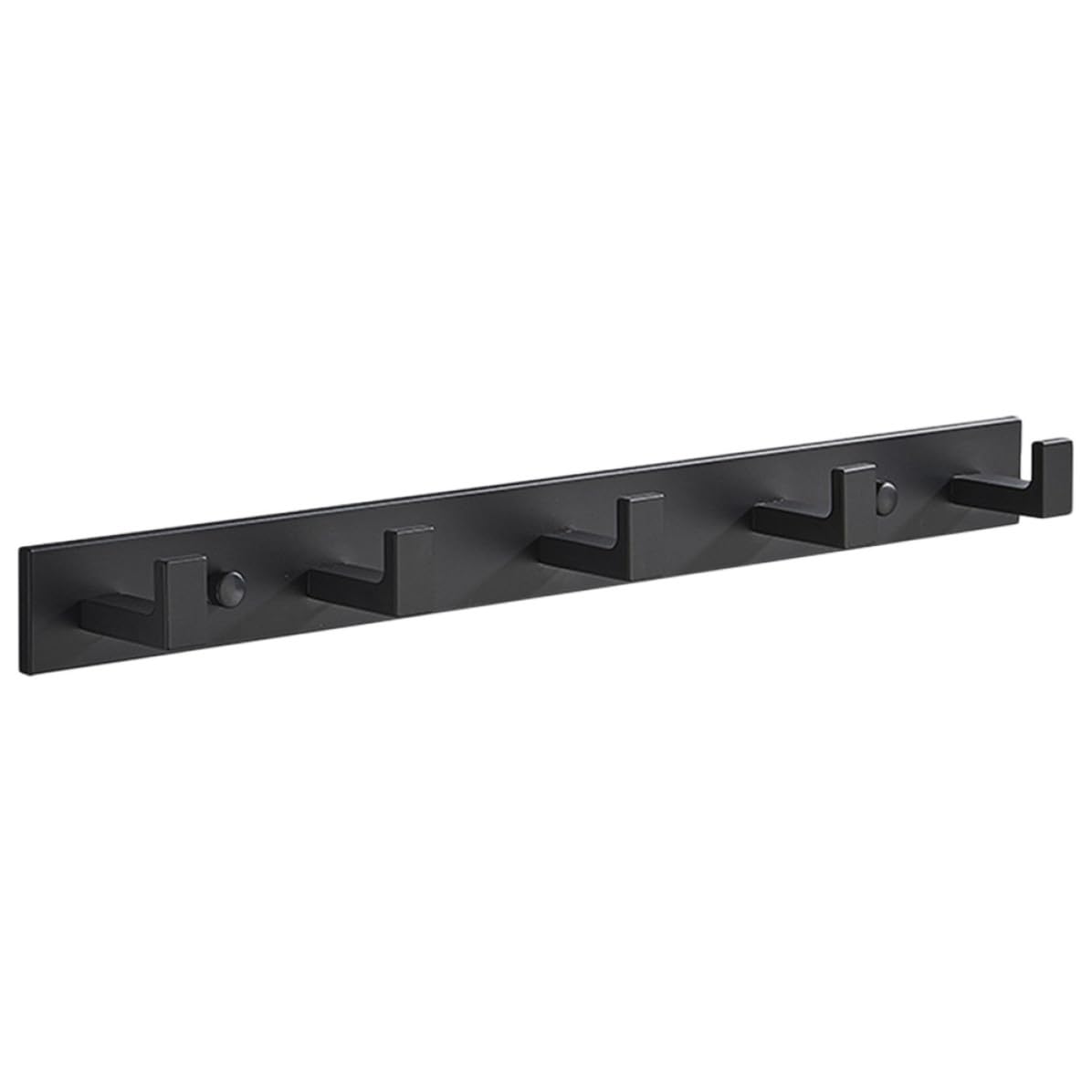 Perchero de pared negro de aluminio con 5 ganchos para organizar su hogar