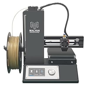 MALYAN M200 FDM Mini 3D Printer – Fully Assembled 3D Printers for Kids and Beginners, Free Sample PLA Filament and MicroSD Card Preloaded with Printable 3D Models, Printing Size 120x120x120mm