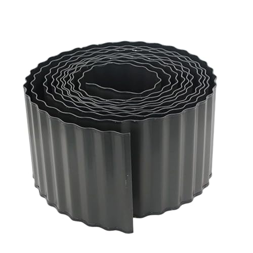 Ribete para jardinería | Borde para césped | Valla de Metal con Onda Flexible de 10 m para Grava, lecho de jardín, de Piscina, Zona de Juegos al Aire Libre