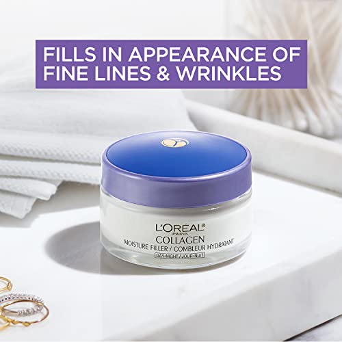 L'oreal Paris Collagen Face Moisturizer Day And Night Cream, 1.7 Oz + Dermo-Expertise Eye Defense Eye Cream, 0.5 Oz #TOP3
