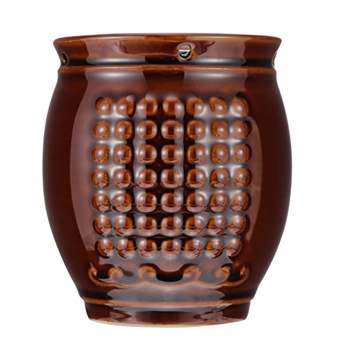 KOMBIUDA Ceramic Moxibustion Pot con Copa para Raspar para Terapia Corporal Resistente a Altas Temperaturas Manual Caja de Moxibustión para Uso en Casa Bienestar miniatura 1