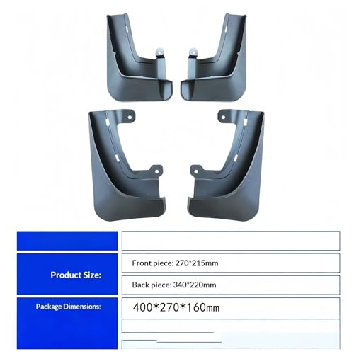 Guardabarros automotriz para Tesla Model X 2023 - Kit de protección contra salpicaduras 5