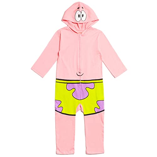 SPONGEBOB SQUAREPANTS Patrick Big Boys Zip Up Costume Coverall Pink 10-12
