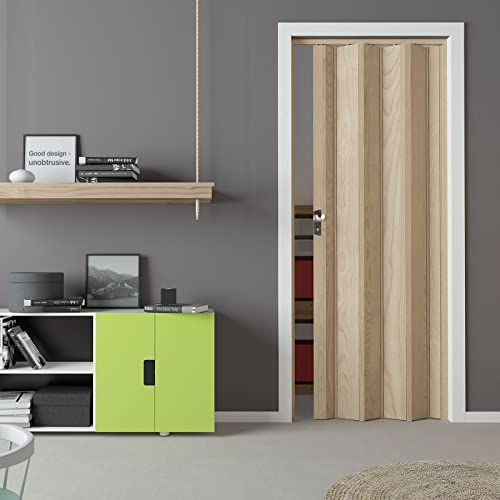Decorspace - Puerta de fuelle "Luciana" de interior, 88,5 x 214 cm de altura, de PVC "Made in Italy" de haya de color liso Cover