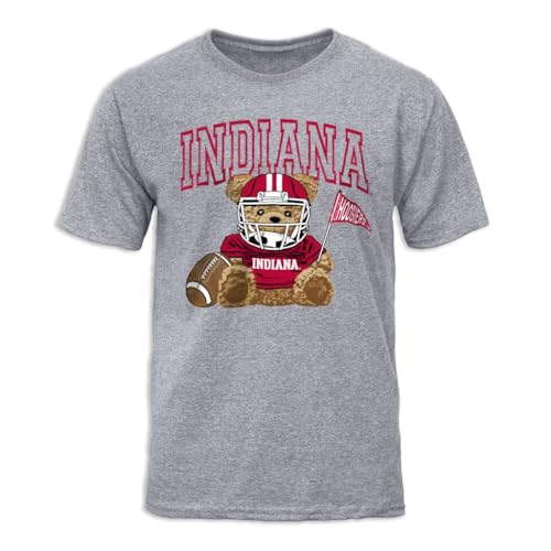 Barnesmith Indiana University IU Hoosiers Short-Sleeve T-Shirt Teddy Charcoal Grey Small