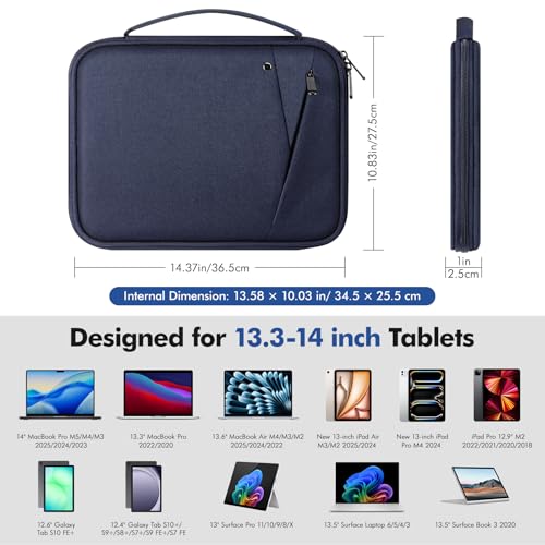 Image of MoKo 13-14 Inch Laptop Sleeve Bag Padded Protective Carry Case with Handle