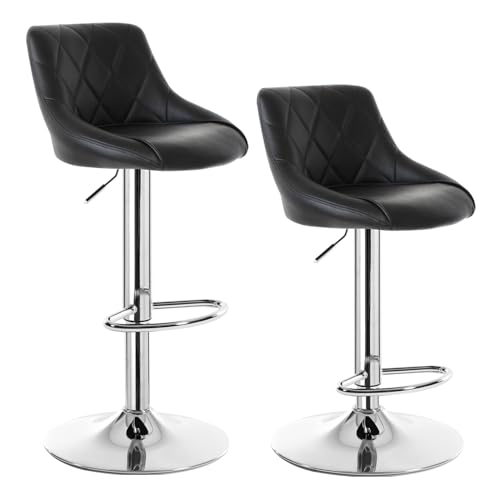 WOLTU Barhocker Tresenhocker mit Lehne, 2er Set, stufenlose...