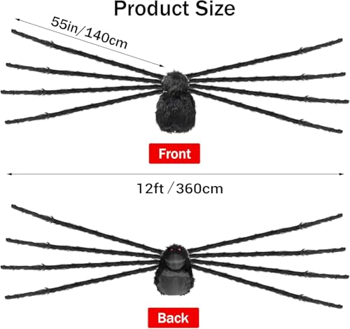 12 Ft Halloween Giant Inflatable Spider - image 2