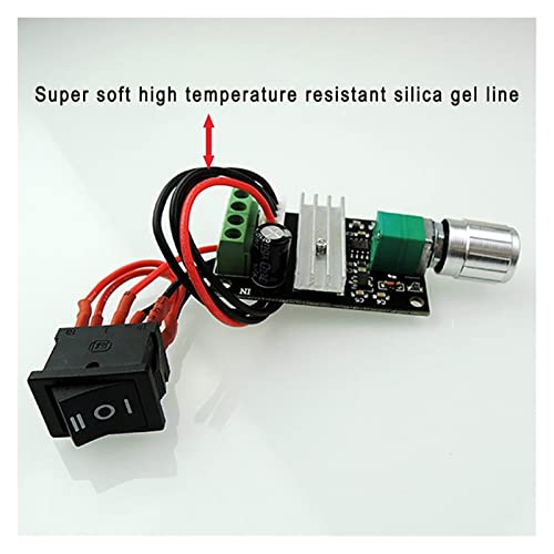 Controlador de velocidad de motor CC 3A PWM ajustable de 6V a 28V con interruptor de marcha 5