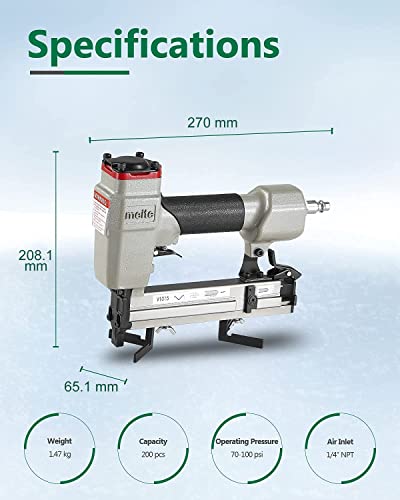meite V1015B Air V Nailer for Picture Frame Pneumatic Frame Joiner for Picture Framing Uses 7mm-15 mm Length V Nails - Image 2