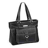 Clark & Mayfield Stafford Pro Leather Laptop Tote 17.3' (Black)