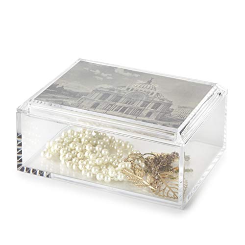 Huang Acrylic Rectangular Jewelry Box with Photo Lid | 5"x7"