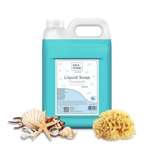 IDEA HOME FRAGANTE Jabón de Manos Líquido 5L - Buena Espuma de Jabón Líquido 5 litros - Jabón en Crema para Todo Tipo de Piel - BREEZE