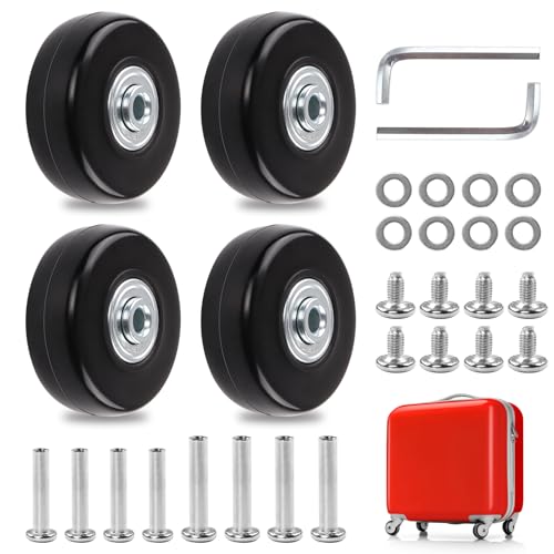 WEDAMOO 4 Pièces Roulette Valise, 50 x 18 mm Roue Valise Universelle