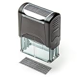 Identity Theft Protection - Self Inking Rubber Stamp, Confidential Address Blocker, Anti Theft Prevention, ID Protection Privacy Stamp (Black)