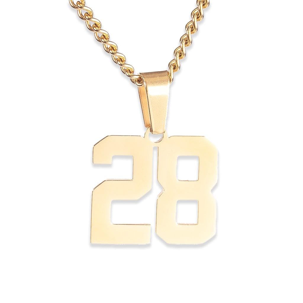 FlowX Jewelry Jersey Number Necklace, Custom Number Chain, Numbers 00 to 99, Baseball Necklace, Senior Gifts, Football Drip, Softball Necklace