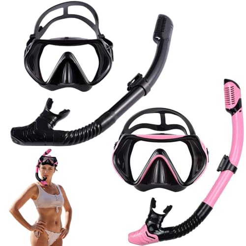 Masque de plongée anti-buée verre trempé et tuba sec pour vos vacances