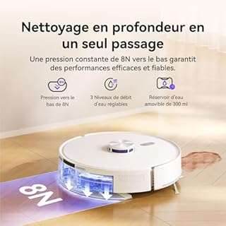 NARWAL Freo S Robot aspirateur Laveur, 8000 Pa, Pression de Nettoyage 8 Newton, autovidage 180 Jours, Navigation LDS, cartographie 3D, contrôle par Application, pour moquettes/Poils d'animaux