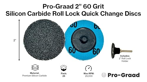 Disque abrasif carbure de silicium 5,1 cm type R grain 120 avec support - 2