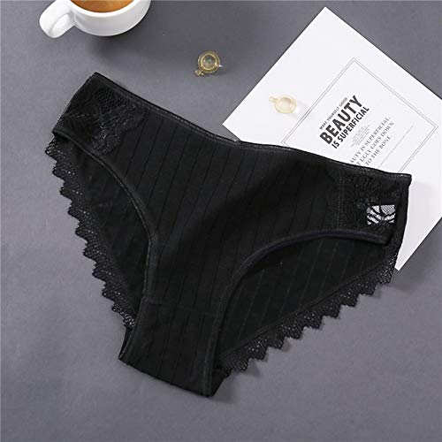 Culotte en dentelle noire en coton élasthanne taille basse taille M L XL