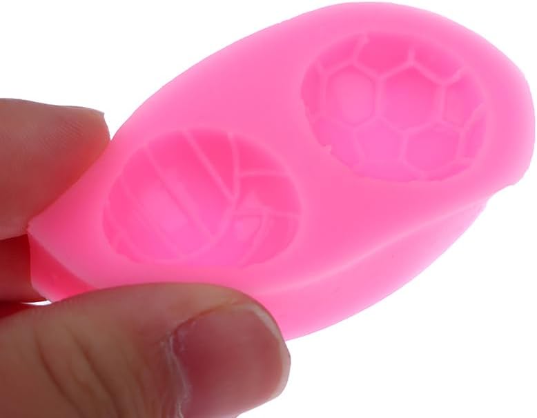 Miniatura 9 de Molde de silicona para baloncesto, béisbol, voleibol, fútbol, bricolaje, Sugarcraft, magdalena, molde para hornear, fondant, pastel, herramienta de
