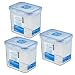 Produktbild LocknLock 3er Set HPL808 Vorratsdosen - Frischhaltedosen 850 ml - Maße (LxBxH): 135 x 102 x 118 mm - Geeignete Dosen zum Einfrieren und Mikrowelle - Lock and Lock Dosen Food Box Meal-Prep-Boxen