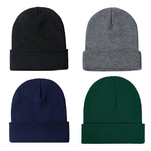 Image of ZOORON Beanie for Men Women Slouchy Winter Beanie Hats Cuffed Skull Caps