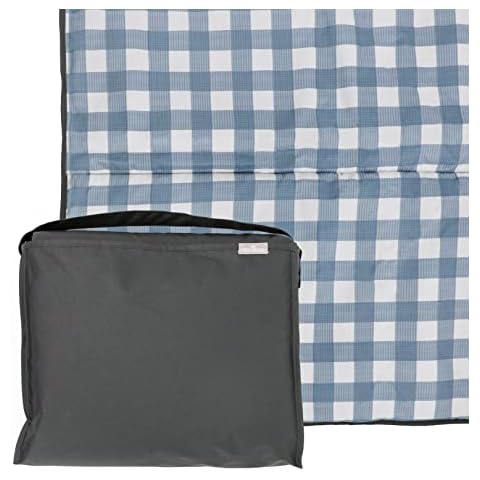 RED ROVR Adventure Blanket | Foldable Outdoor Mat Fits Inside Easy-to-Carry Tote Bag | Beach, Picnic, Grass | Shoulder Strap & Exterior Pocket | 100% Soft Polyester | Large, 5’ x 6’ Cover